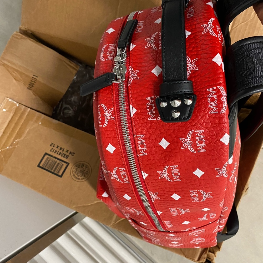 MCM Viva Red Backpack 16”